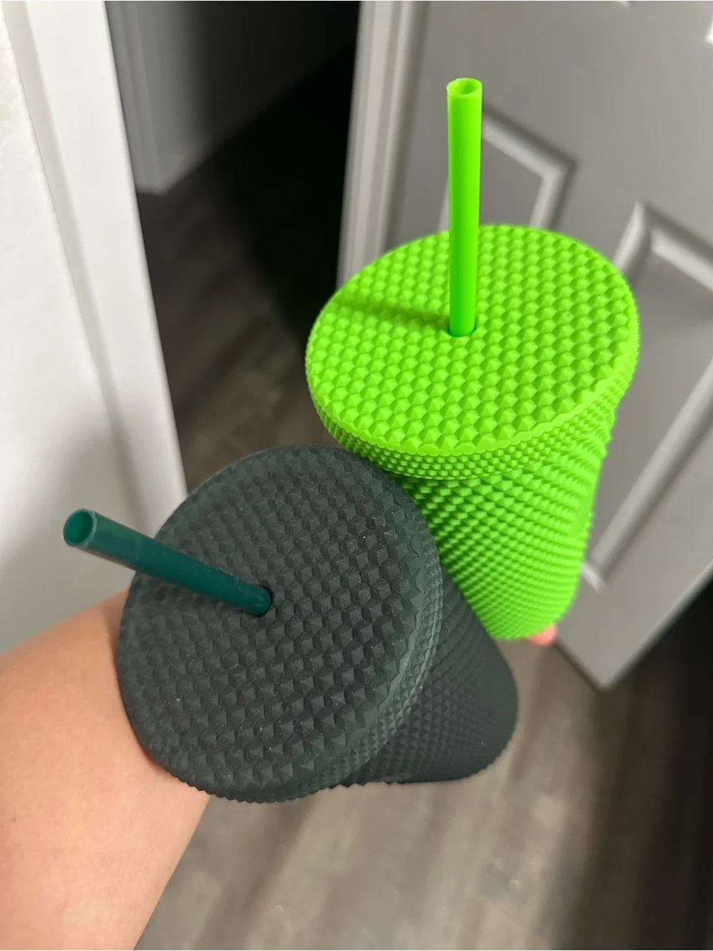 Starbucks Studded Reusable Tumblers — Forest Green & Neon Green
